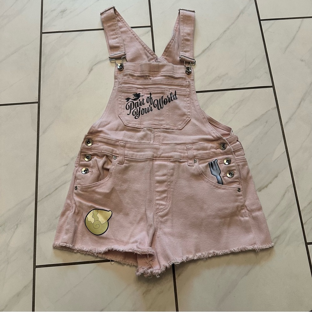 Little Mermaid Pink Overalls